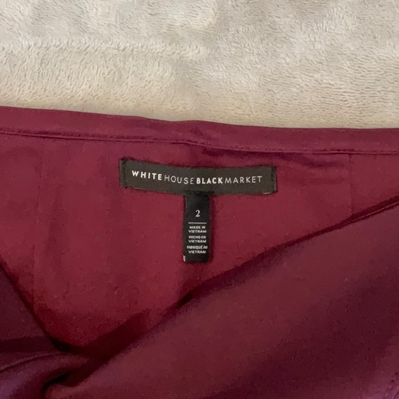 White House Black Market Burgundy Skirt - Picture 2 of 3